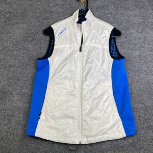 Brooks Shelter Technology Primaloft Running Vest Womens Medium White Blue